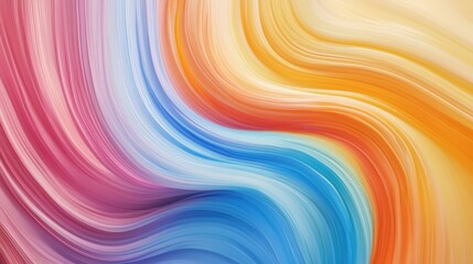 Poster - Vibrant Rainbow Swirling Gradient with Smooth Blends of Colorful Hues for Creative Backgrounds and Designs