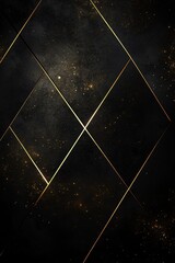 Poster - Abstract dark background with golden lines and sparkles creating a luxurious texture