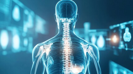 Poster - Transparent Digital 3D of the Human Nervous System and Skeletal Anatomy