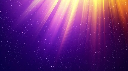 Fototapete - Radiant beams of purple and yellow light sweep across the canvas, evoking a sense of motion and energy. This captivating backdrop ignites creativity and invites exploration