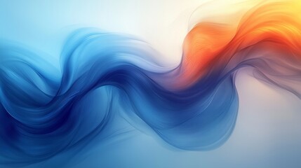 Aufkleber - Blue ribbons of water flow gracefully against a backdrop of soft hues, crafting a serene atmosphere. The gentle waves create a harmonious blend of colors, inviting peace and reflection