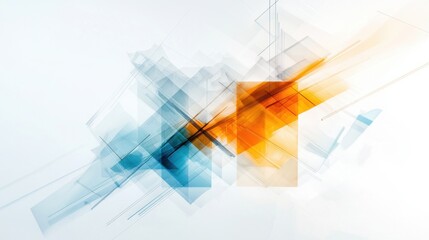 Poster - Futuristic Digital Abstraction with Dynamic Motion and Geometric Shapes