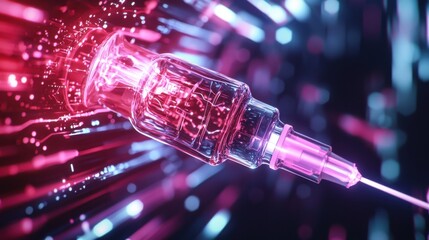Poster - Illuminating Technological Radiance A Hypnotic Interplay of Light Energy and Innovation