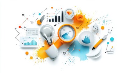 Poster - Conceptual Visualization of Business Innovation and Creative Solutions