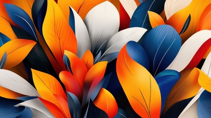 Poster - Vibrant Abstract Pattern Composition with Colorful Geometric Shapes and Contrasting Designs