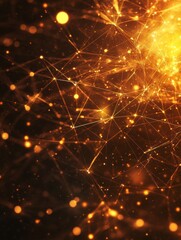  - cryptocurrency blockchain network background. bright glowing symbols. futuristic big data informatio
