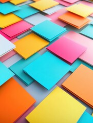 Poster - strategic planning, using sticky notes for project management and workflow optimization