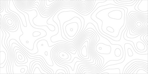 Poster - Ocean topographic line map with curvy wave isolines vector illustration. Abstract topographic contours map background, Vector contour topographic map. Cartography texture abstract banner use.	