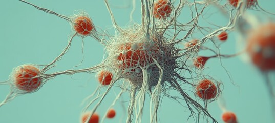 Poster - Interconnected Network A Stunning Visualization of Neurons and Synapses in the Brain