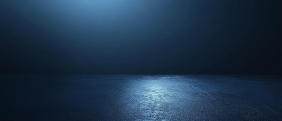 Poster - dark, minimalist studio space with reflective floor