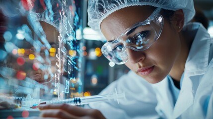 Poster - Skilled Scientist Conducting Careful Examination in Well Equipped Laboratory