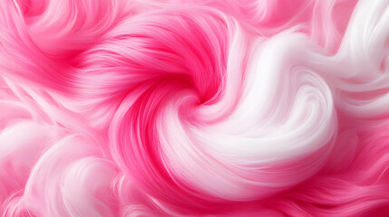 Poster - A vibrant swirl of pink and white colors creating a captivating abstract pattern.