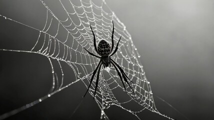 Halloween spiderweb ai generated background
