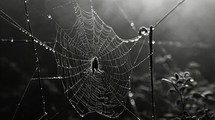 Halloween spiderweb ai generated background
