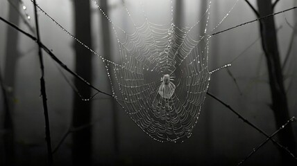 Halloween spiderweb ai generated background