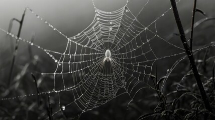 Halloween spiderweb ai generated background
