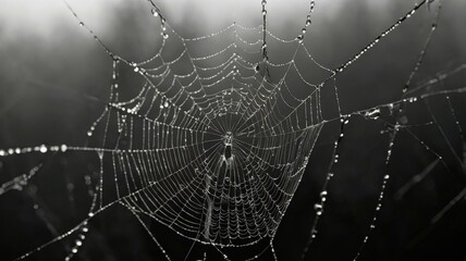 Halloween spiderweb ai generated background
