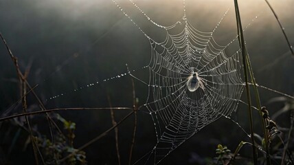 Halloween spiderweb ai generated background