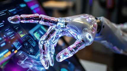 Poster - Robotic Hand Gesture Controlling Futuristic Digital Interface