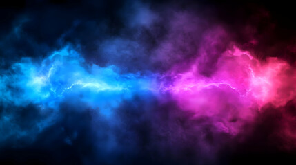 Poster - Vibrant visual of swirling blue and pink energy, evoking a sense of movement and dynamic power in a digital space.