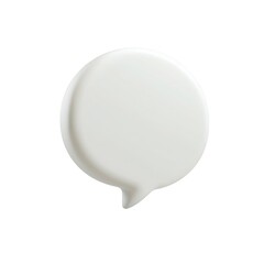 Aufkleber - Customizable white speech bubble in 3d, floating on a clear background for personalized text or message