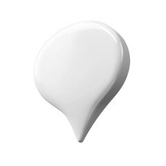 Aufkleber - Customizable white speech bubble in 3d, floating on a clear background for personalized text or message