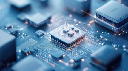 Poster - Intricate Cybernetic Circuits Powering the Future of Technology