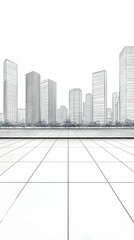 Wall Mural - Cityscape Sketch Illustration