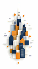 Wall Mural - Abstract Cityscape Illustration