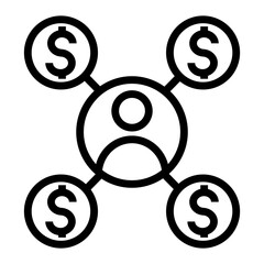 Poster - affiliate marketing vector icon