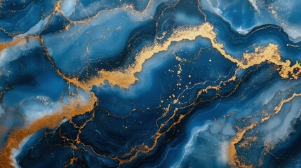  Abstract Blue and Gold Marble Texture: A Stunning Visual Masterpiece