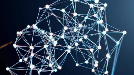Fototapete - Exploring the intricate connections of a digital network with dynamic visual elements
