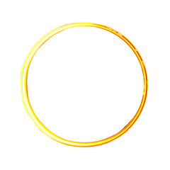 Poster - golden circular frame on transparent background for design projects