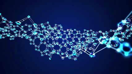 Leinwandbilder - Exploring the intricate structure of molecular networks in a digital visualization