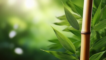 Poster - green bamboo forest