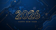 © Dante - Happy New Year 2026: Futuristic Tech Design Background