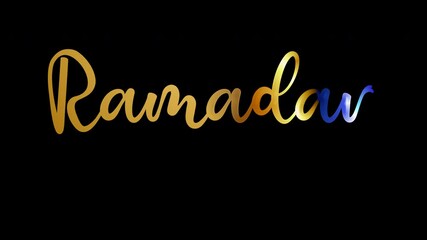 Ramadan Kareem Gold script on alpha background suitable for social media, greeting cards, posters, online banners, and website headers.