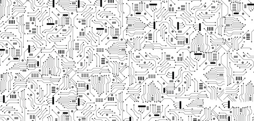 Hi-tech digital data connection system stock illustration