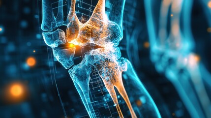 Poster - Glowing Neural Network Synapse Connections in Digital Brain Anatomy