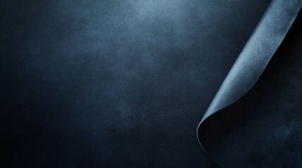 Aufkleber - Dark blue leather background showing folded corner revealing back side