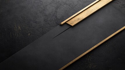 Aufkleber - Black and gold abstract background creating modern and elegant design