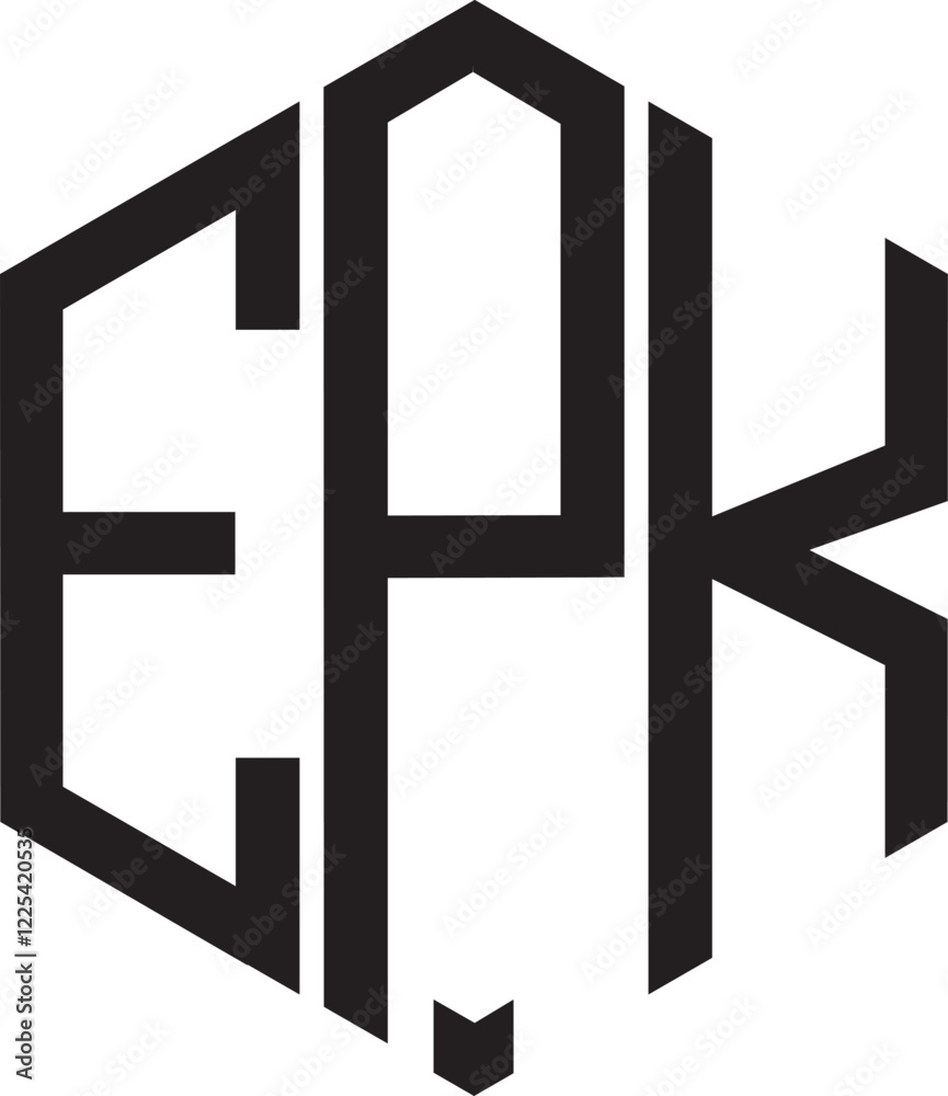 EPK POLYGON LOGO DESIGN.eps Stock Vector | Adobe Stock