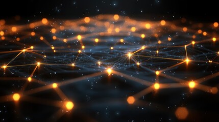 Poster - Illuminated Network: A Digital Constellation of Interconnected Nodes
