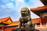 Chinsese lion at Forbidden city in Beijing, China.