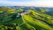 © artzone - Picturesque village nestled in green hills
