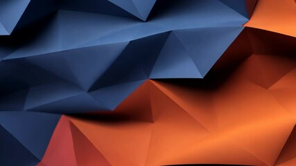 Aufkleber - A blue and orange triangle pattern. The blue is on the left and the orange is on the right