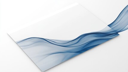 Poster - Front and back business flyer template, blank with transparent strip, waves