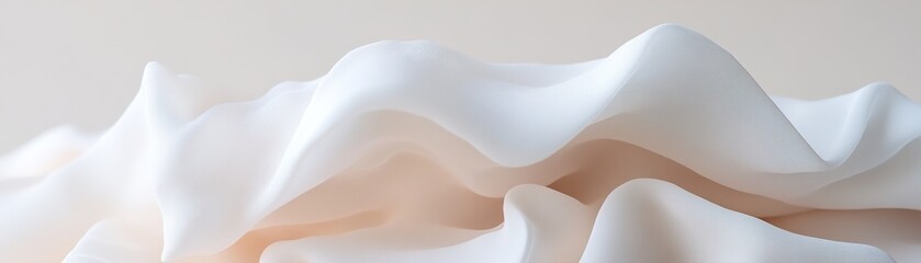 Poster - Delicate patterns intertwine to form an abstract display of smooth, flowing shapes. The soft curves blend light tones, creating a serene visual experience