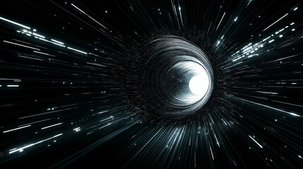 Wall Mural - hyperspace tunnel: a mesmerizing journey through a swirling vortex of light and energy, evoking a se