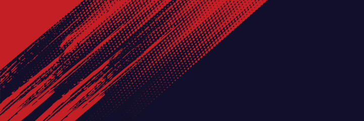 halftone dots red and blue color pattern gradient grunge texture background. dot pop art comic sport
